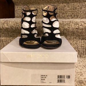 Jimmy Choo black suede sandal